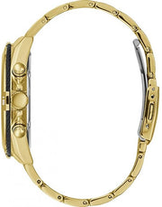 Guess Surge Chronograph Black Dial Gold Steel Strap Watch for Men - W1258G2