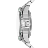 Emporio Armani Sea Explorer Meccanico Automatic Green Dial Silver Steel Strap Watch For Men - AR60061