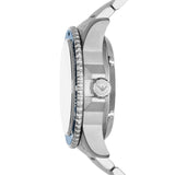 Emporio Armani Sea Explorer Meccanico Automatic Blue Dial Silver Steel Strap Watch For Men - AR60059