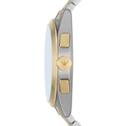 Emporio Armani Claudio Chronograph Green Dial Two Tone Steel Strap Watch For Women - AR11511