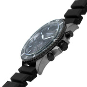 Emporio Armani Diver Chronograph Black Dial Black Silicone Strap Watch For Men - AR11515