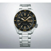 Seiko 5 Sport Automatic SKX Series Black Dial Silver Steel Strap Watch for Men - SRPK99K1
