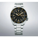 Seiko 5 Sport Automatic SKX Series Black Dial Silver Steel Strap Watch for Men - SRPK99K1