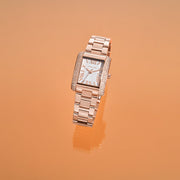 Michael Kors Emery Three-Hand Crystals Silver Dial Rose Gold Steel Strap Watch for Women - MK4641