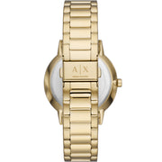 Armani Exchange Cayde Analog Gold Dial Gold Steel Strap Watch For Men - AX2707