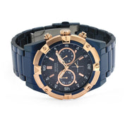 Guess Jolt Analog Blue Dial Blue Steel Strap Watch for Men - W0377G4