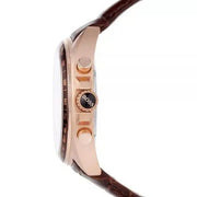 Hugo Boss Driver Sport Chronograph Brown Dial Brown Leather Strap Watch for Men - 1513093