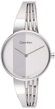 Calvin Klein Drift Silver Dial Silver Steel Strap Watch for Women - K6S2N116