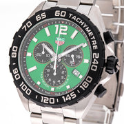 Tag Heuer Formula 1  Chronograph Green Dial Silver Steel Strap Watch for Men - CAZ101AP.BA0842