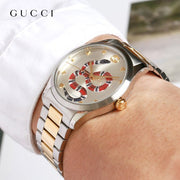 Gucci G Timeless Quartz Silver Dial Silver Steel Strap Watch For Women - YA1264075