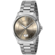 Gucci G Timeless Automatic Brown Dial Silver Steel Strap Watch For Women - YA126431A