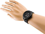 Tommy Hilfiger Spencer Skeleton Black Dial Black Mesh Bracelet Watch for Men - 1791644