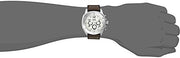 Fossil Modern Machine White Dial Brown Leather Strap Watch for Men - FS4929