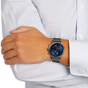 Hugo Boss Jet Chrongraph Blue Dial Gunmetal Grey Mesh Bracelet Watch for Men  - 1513677