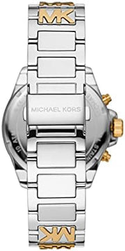 Michael Kors Wren Chronograph Crystals Silver Two Tone Steel Strap Watch for Women - MK6953