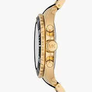 Michael Kors Everest Chronograph Black Dial Two Tone Steel Strap Watch For Men - MK8979