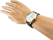 Tommy Hilfiger Hunter White Dial Black Leather Strap Watch for Men - 1791606