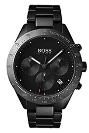 Hugo Boss Talent Chronograph Ceramic Black Dial Black Steel Strap Watch for Men - 1513581