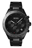 Hugo Boss Talent Chronograph Ceramic Black Dial Black Steel Strap Watch for Men - 1513581