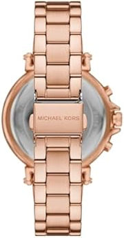 Michael Kors Maren Chronograph Rose Gold Dial Rose Gold Steel Strap Watch for Women - MK7494
