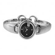 Gucci Guccisima Quartz Black Dial Silver Steel Strap Watch For Women - YA134501