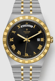 Tudor Royal Automatic Black Dial Two Tone Steel Strap Watch for Men - M28603-0003