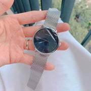 Calvin Klein High Noon Black Dial Silver Mesh Bracelet Watch for Men - K8M21121