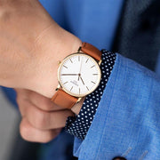 Tissot T Classic Everytime White Dial Brown Leather Strap Watch For Men - T109.410.36.031.00