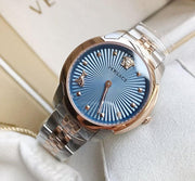 Versace Audrey Quartz Blue Dial Two Tone Steel Strap Watch for Women - VELR00619