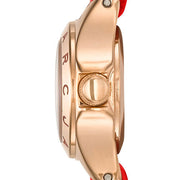 Marc Jacobs Blade Red Dial Red Leather Strap Watch for Women - MBM1343