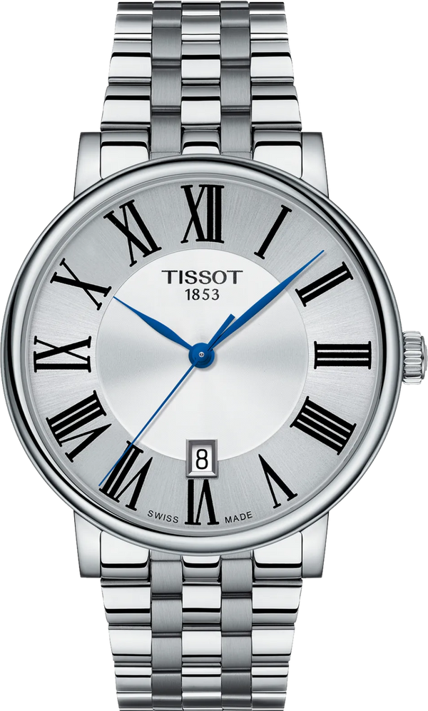 Tissot Carson Premium Silver Dial Silver Steel Strap Watch for Men - T122.417.11.033.00