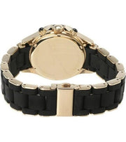 Marc Jacobs Rock Chronograph Black Dial Black Silicone Strap Watch for Women - MBM2552