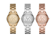 Michael Kors Slim Runway Rose Gold Dial Rose Gold Steel Strap Watch for Women - MK3549