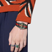 Gucci Le Marche des Merveilles Red & Green Dial Red & Green Nylon Strap Unisex Watch - YA1264060
