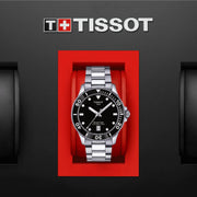 Tissot Seastar 1000 Black Dial Silver Steel Strap Watch For Men - T120.410.11.051.00