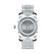 Movado Bold Silver Dial Silver Steel Strap Watch For Women - 3600084