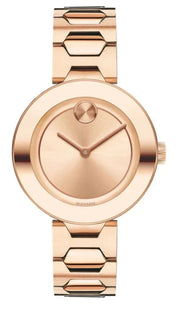 Movado Bold Rose Gold Dial Rose Gold Steel Strap Watch for Women - 3600342
