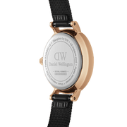 Daniel Wellington Petite Reading White Dial Black Leather Strap Watch For Women - DW00100173