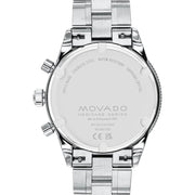 Movado Heritage Calendoplan Chronograph Blue Dial Silver Steel Strap Watch For Men - 3650124