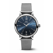 IWC Portofino Automatic Blue Dial Silver Mesh Bracelet Watch for Women - IW357404