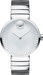 Movado Edge Silver Dial Silver Steel Strap Watch for Women - 3680012