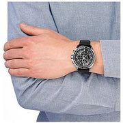 Hugo Boss Contemporary Sport Driver Black Dial Black Leather Strap Watch for Men - 1513085