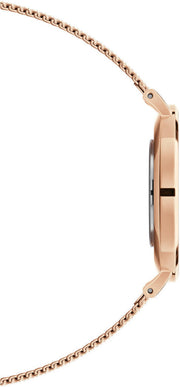Daniel Wellington Petite Melrose Brown Dial Rose Gold Mesh Strap Watch For Women - DW00100477
