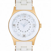 Marc Jacobs Pelly White Dial White Silicone Strap Watch for Women - MBM2526