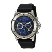 Bulova Marine Star Blue Dial Black Silicone Strap Watch for Men - 98B258