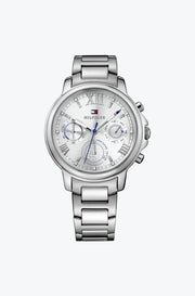Tommy Hilfiger Claudia Silver Dial Silver Steel Strap Watch for Women - 1781741