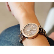 Michael Kors Parker Analog Quartz Brown Dial Brown Steel Strap Watch For Women - MK6378