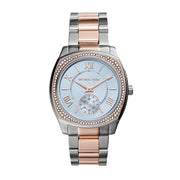 Michael Kors Bryn Quartz Blue Dial Two Tone Steel Strap Watch For Women - MK6136