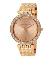 Michael Kors Darci Rose Gold Dial with Diamonds Rose Gold Stainless Steel Strap Watch for Women - MK3192