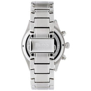 Hugo Boss Grand Prix Chronograph Black Dial Silver Steel Strap Watch for Men - 1513477